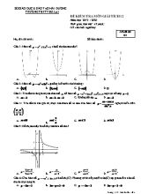 Đề kiểm tra môn Giải tích Lớp 12 - Mã đề 101 - Năm học 2019-2020 - Trường THPT Phả Lại